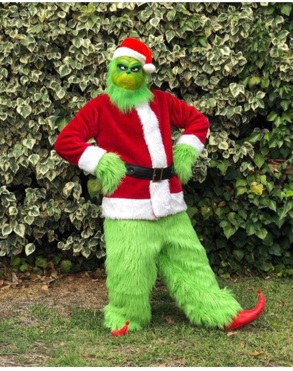 The Grinch-inspired green Christmas character entertainer for NZ corporate and kids events