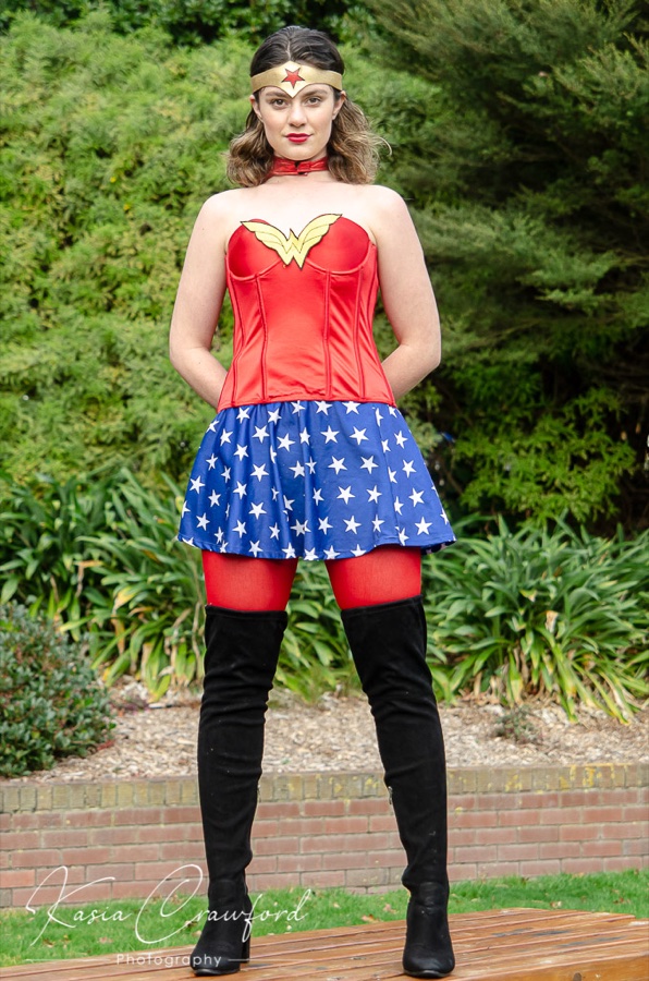 Wonder-Woman-inspired warrior princess character performer for NZ kids parties